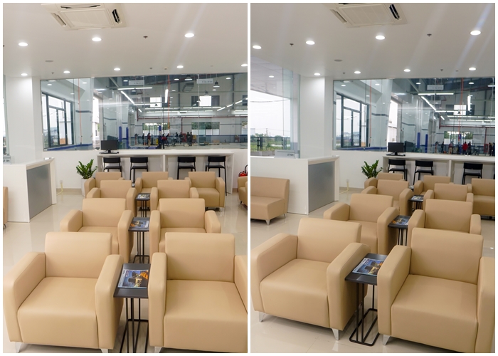 Khu vực phòng chờ dịch vụ và phòng nghỉ tại Hyundai Lam Kinh